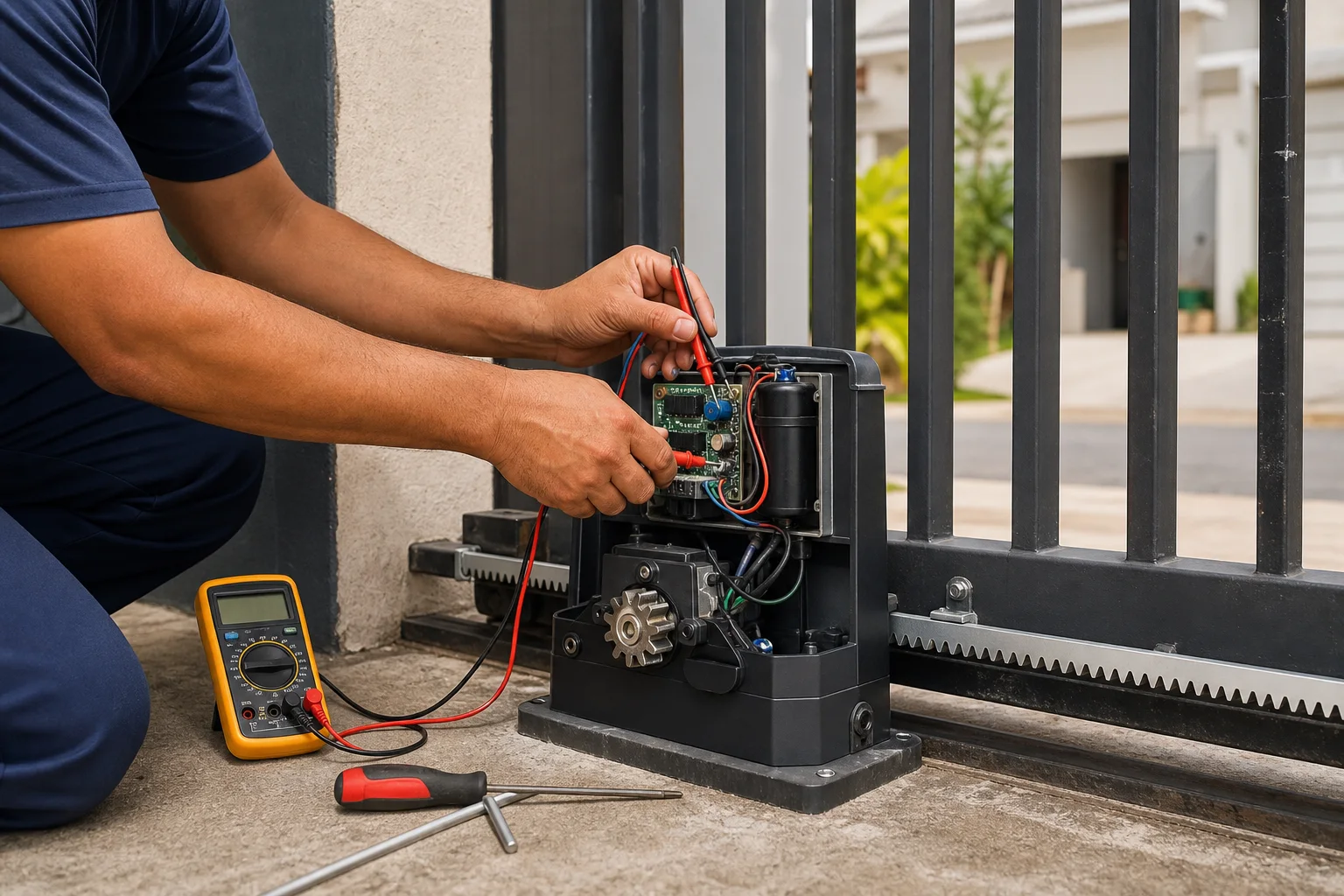 Motor de portão automático instalado em Campo Grande MS